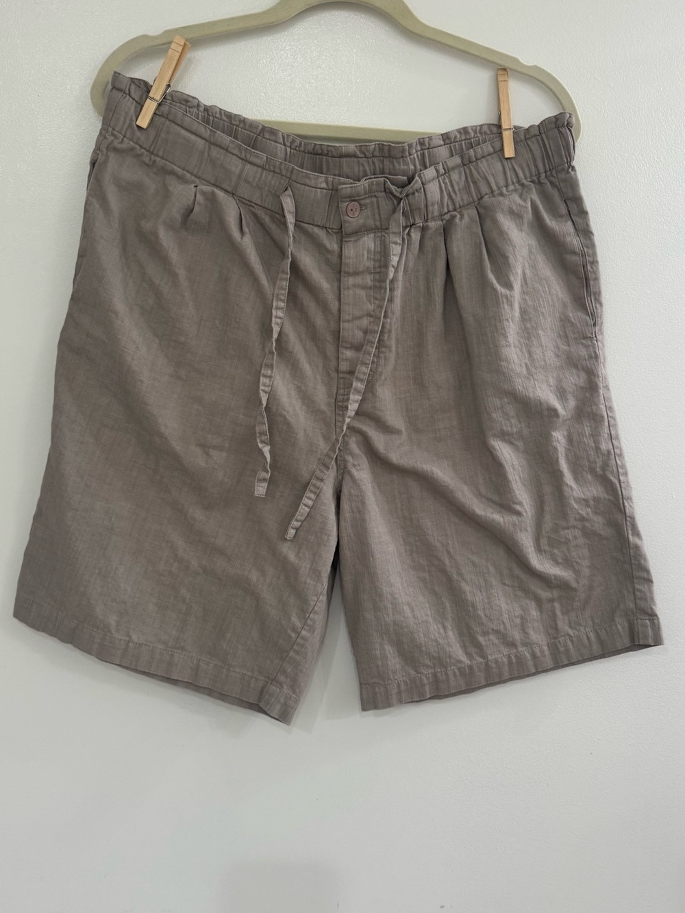 Serengeti Cotton High Waist Shorts Taupe Brown XL  Coastal Grandma Gorpcore - Picture 4 of 10